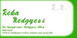 reka medgyesi business card